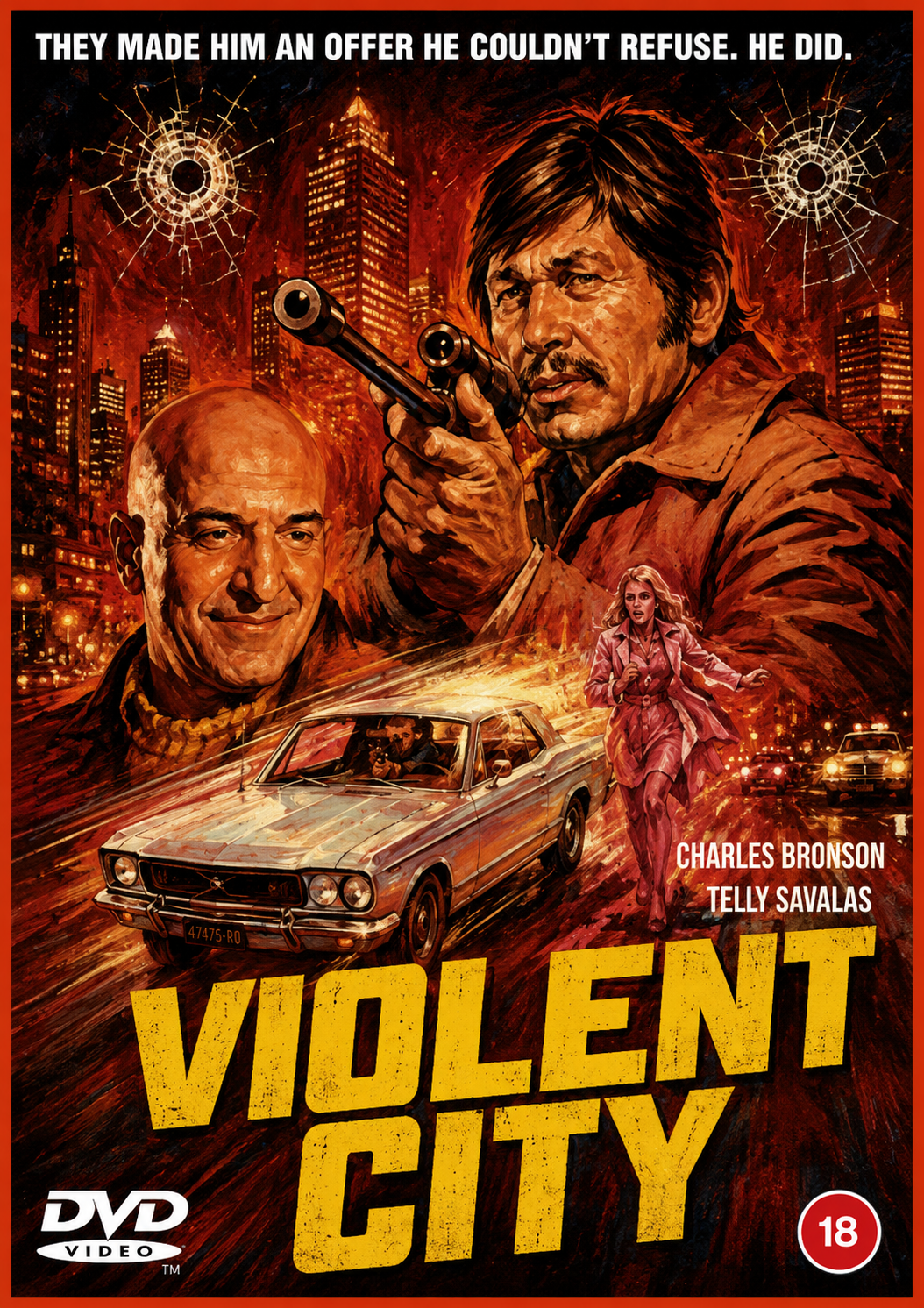VIOLENT CITY (1960) Charles Bronson, Jill Ireland, Telly Savalas,Umberto Orsini, Michel Constantin - Public Domain Movie DVD NO CASE