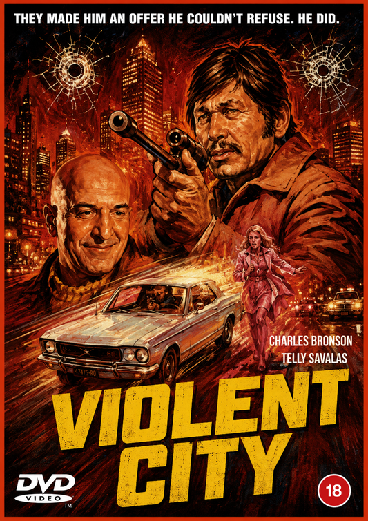 VIOLENT CITY (1960) Charles Bronson, Jill Ireland, Telly Savalas,Umberto Orsini, Michel Constantin - Public Domain Movie DVD NO CASE