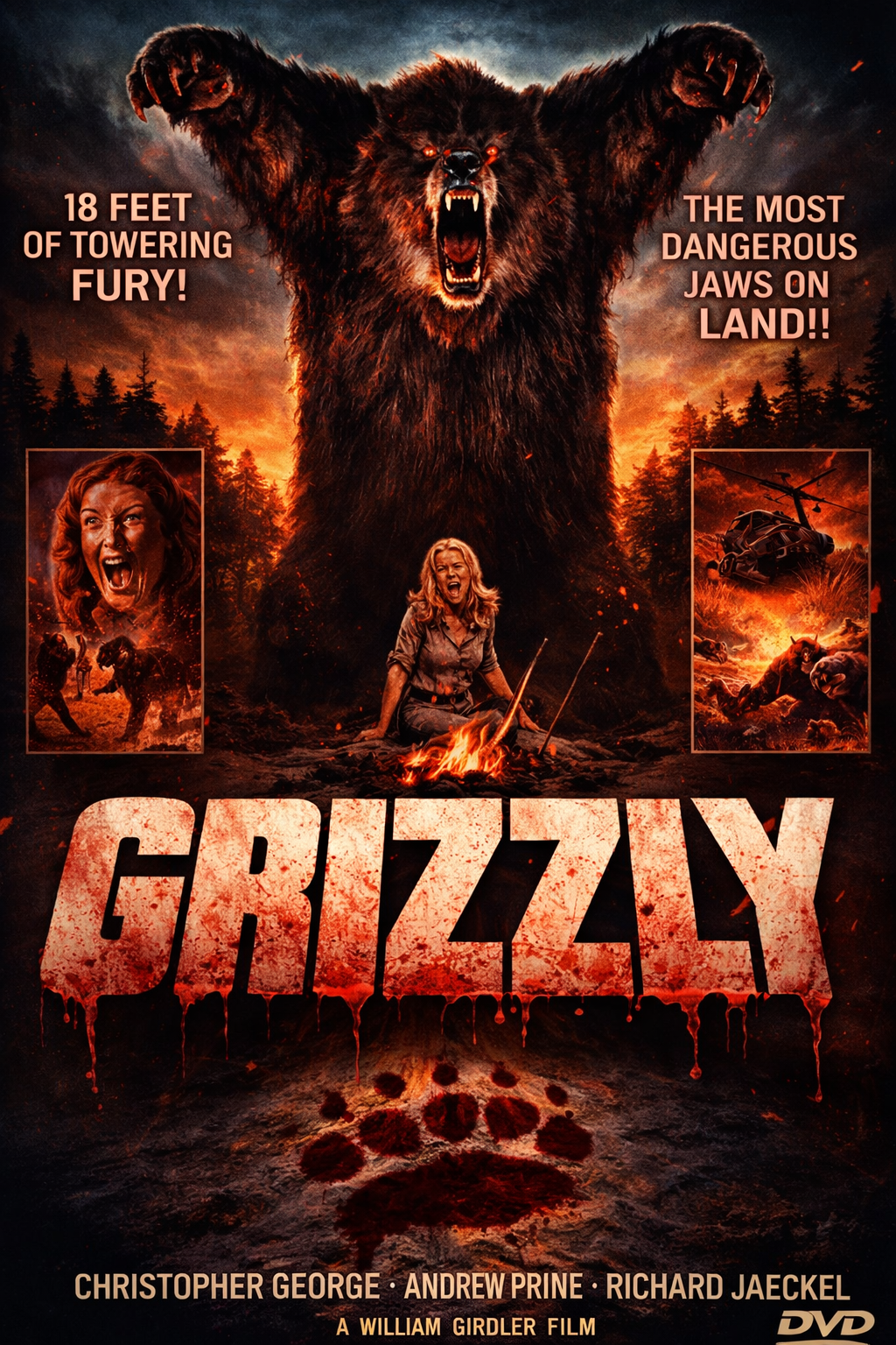 GRIZZLY (1976) Andrew Prine - DVD, Public Domain DVD NO CASE