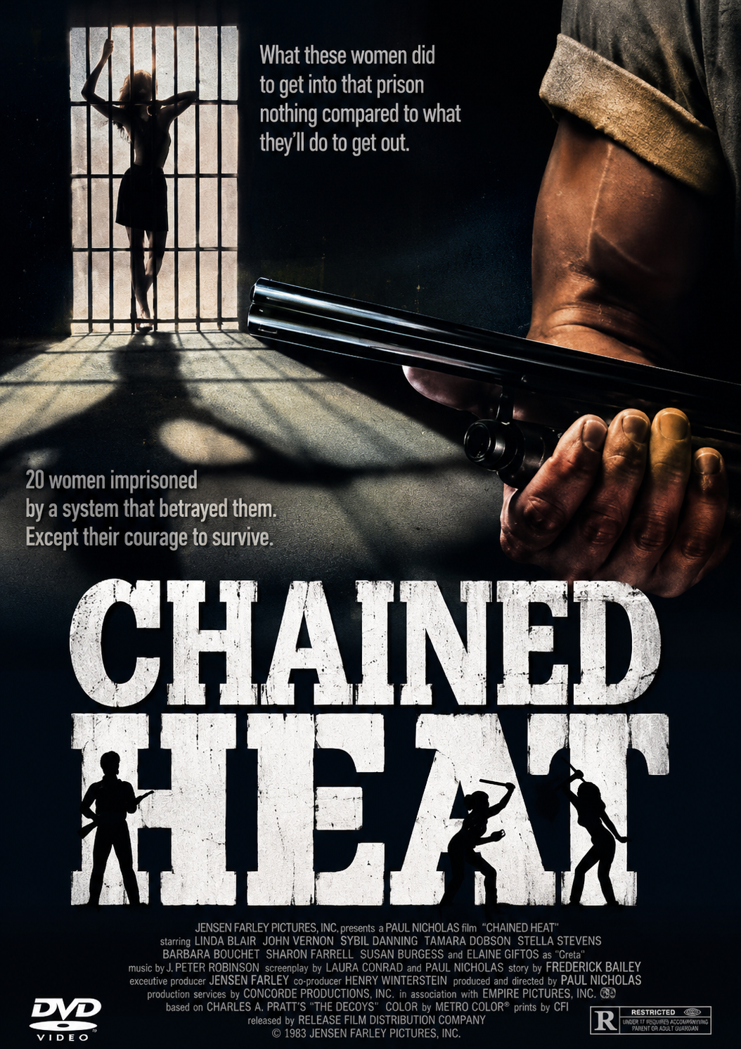 CHAINED HEAT (1985) Linda Blair,John Vernon,Sybil Danning,Tamara Dobson,Stella Stevens - Public Domain DVD NO CASE