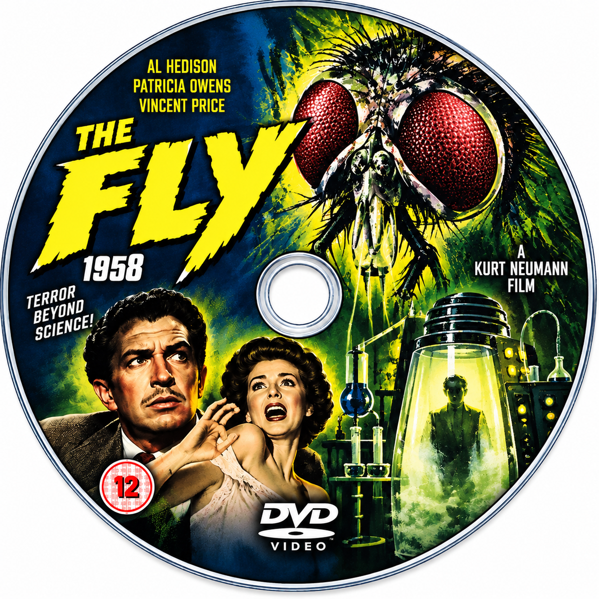 THE FLY COLLECTION  (1958-59) Vincent Price - DVD Public Domain DVD NO CASE