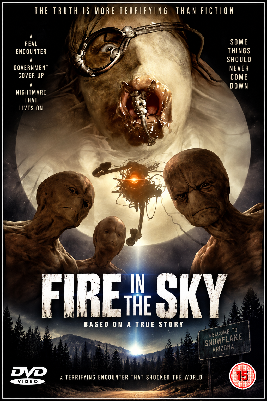 FIRE IN THE SKY (1993) D. B. Sweeney,Robert Patrick,Craig Sheffer,Peter Berg,James Garner - Public Domain DVD NO CASE