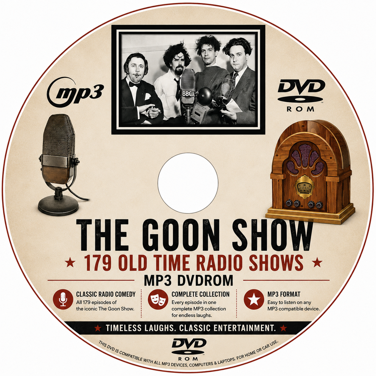 The Goon Show 179 Old Time Radio Shows MP3 Audio DVDROM - Free Post