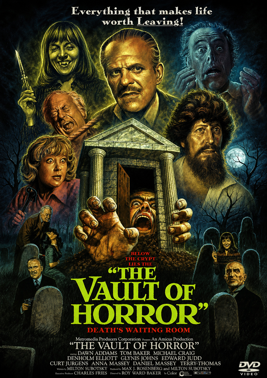 THE VAULT OF HORROR (1973) Dawn Addams, Tom Baker, Michael, Craig Denholm, Elliott Glynis ,Terry-Thomas - VERY RARE DELETED TITLE ! - DVD NO CASE