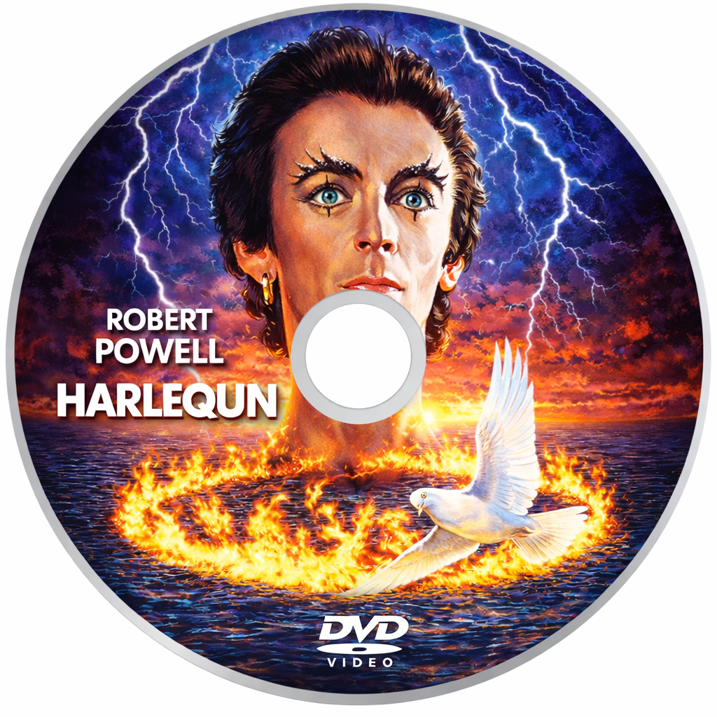 HARLEQUIN (1980) Robert Powell, David Hemmings, Carmen Duncan, Broderick Crawford - Public Domain Movie DVD NO CASE (Copy)