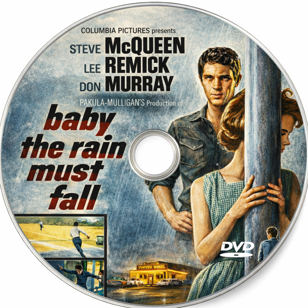 BABY THE RAIN MUST FALL  (1965) Steve McQueen - Public Domain Movie DVD NO CASE