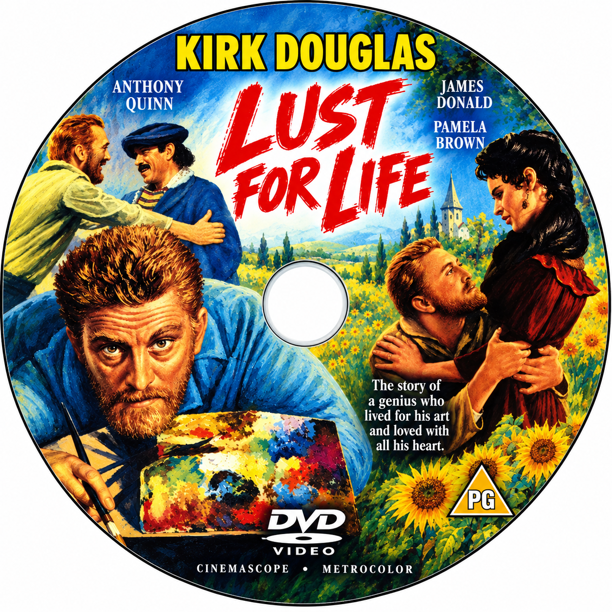 LUST FOR LIFE (1956) Kirk Douglas, Anthony Quinn, James Donald, Pamela Brown, Everett Sloane • - DVD NO CASE