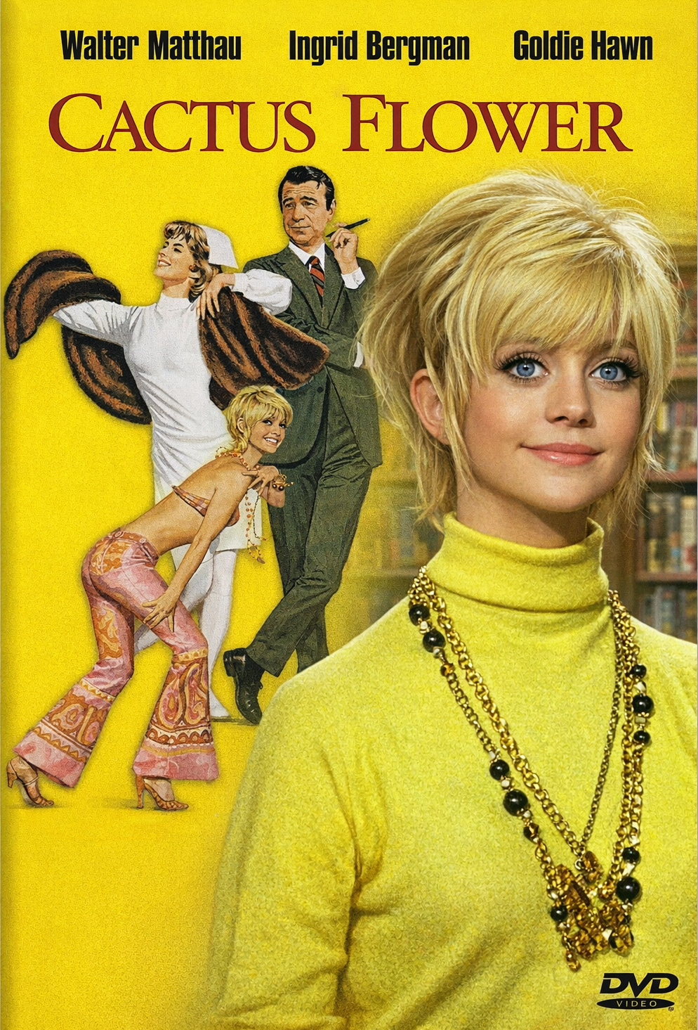 CACTUS FLOWER  (1969) GOLDIE HAWN-INGRID BERGMAN - Public Domain DVD NO CASE