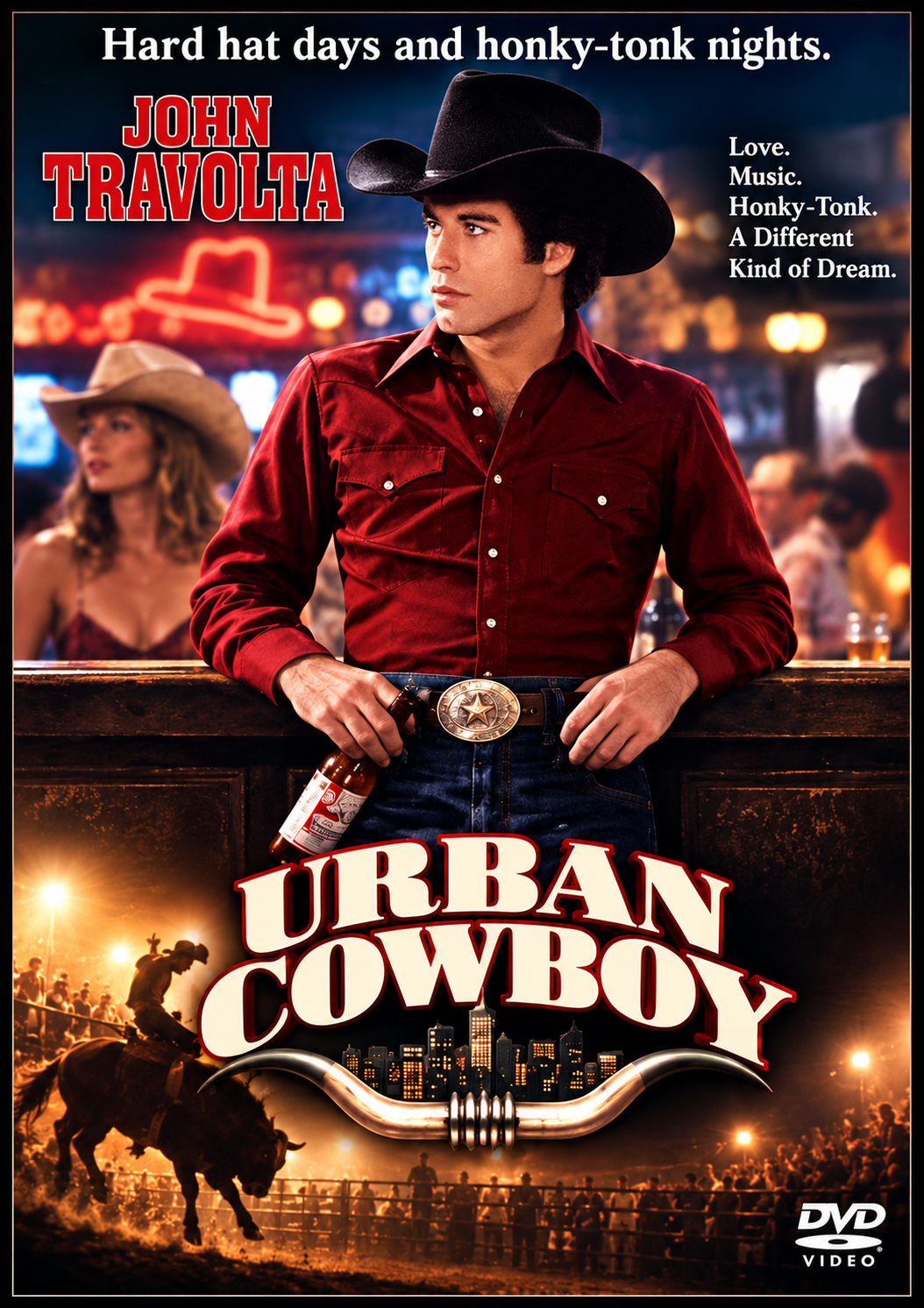 URBAN COWBOY (1980) John Travolta • Debra Winger • Scott Glenn • Madolyn Smith • Barry Corbin • Brooke Alderson - PUBLIC DOMAIN DVD ONLY NO CASE