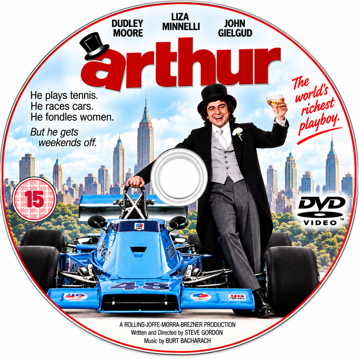 ARTHUR (1981) Dudley Moore • Liza Minnelli • John Gielgud Geraldine Fitzgerald • Jill Eikenberry • Stephen Elliott • DVD NO CASE