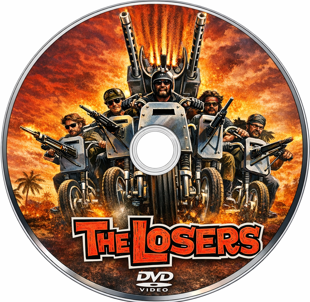 THE LOSERS (1970) William Smith, Bernie Hamilton, Adam Roarke - Public Domain DVD NO CASE