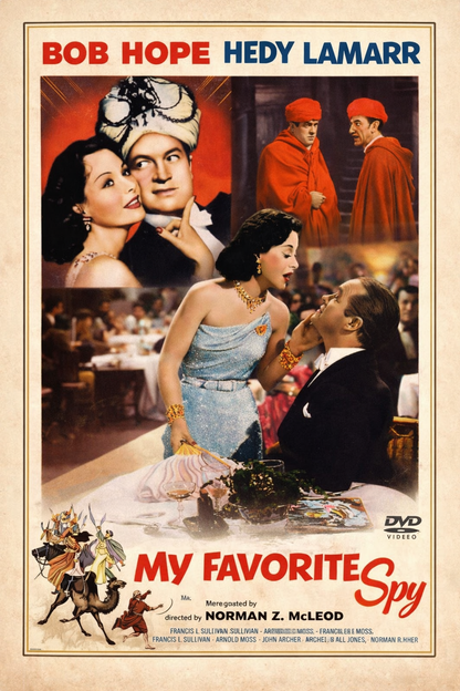 MY FAVORITE SPY (1951) Bob Hope ,Hedy Lamarr ,Francis L. Sullivan - DVD Public Domain DVD NO CASE