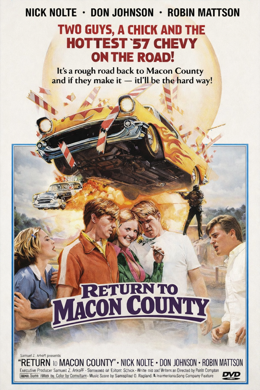 RETURN TO MACON COUNTY (1975) Nick Nolte ,Don Johnson ,Robin Mattson ,Eugene Daniels ,Robert Viharo ,Devon Ericson  - Public Domain Movie DVD NO CASE