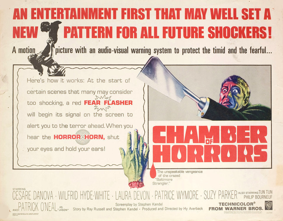 CHAMBER OF HORRORS (1966) Patrick O'Neal,Wilfrid Hyde-White - Public Domain DVD NO CASE