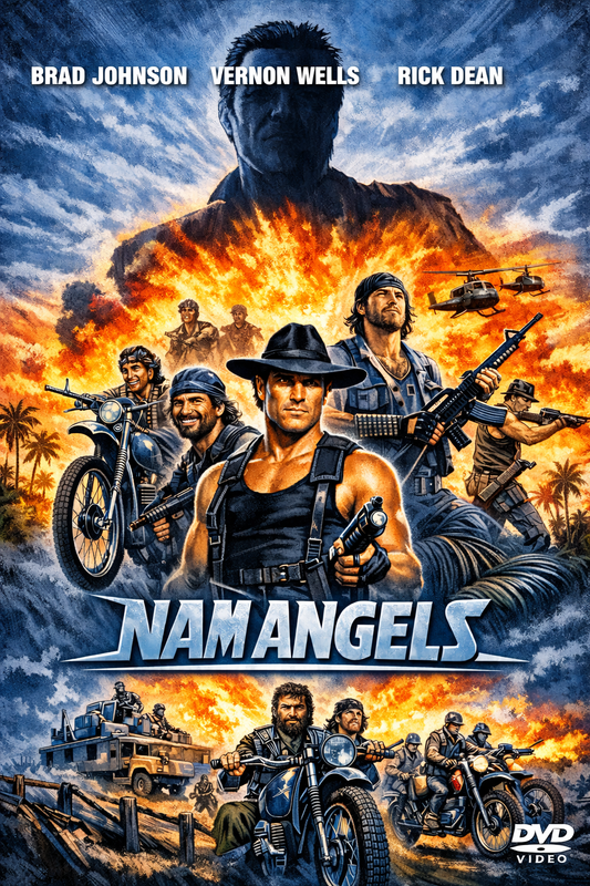 NAM ANGELS (1989) Brad Johnson, Vernon Wells, Kevin Duffis, Rick Dean  - Public Domain DVD NO CASE