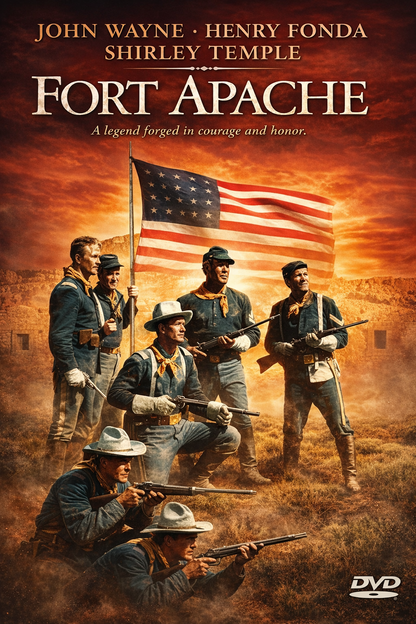 FORT APACHE  (1948) JOHN WAYNE - HENRY FORD - Public Domain DVD NO CASE