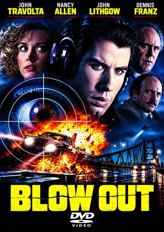 BLOW OUT (1981) John Travolta, Nancy Allen, John Lithgow, Dennis Franz - PUBLIC DOMAIN DVD ONLY NO CASE