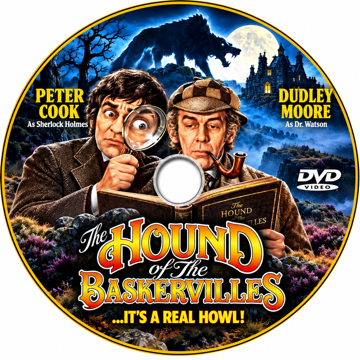 THE HOUND OF THE BASKERVILLES (1978) - Starring - Peter Cook, Dudley Moore, Terry-Thomas, Kenneth Williams - PUBLIC DOMAIN DVD ONLY NO CASE