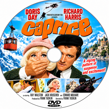 CAPRICE (1967) Doris Day, Richard Harris, Ray Walston, Jack Kruschen, Edward Mulhare, Lilia Skala and Michael J. Pollard- PUBLIC DOMAIN DVD ONLY NO CASE