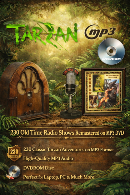 TARZAN - 230 OLD TIME RADIO SHOWS - MP3 DVDROM