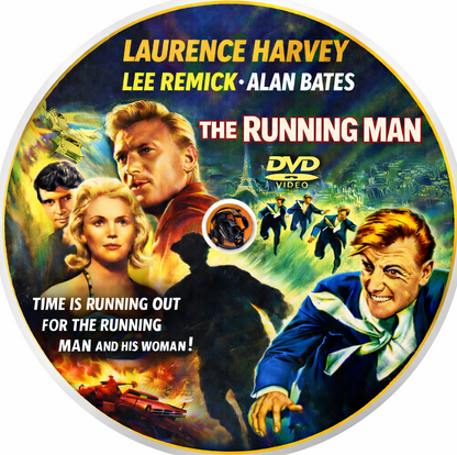 THE RUNNING MAN (1963) Laurence Harvey,Lee Remick,Alan Bates - Public Domain DVD NO CASE RARE !