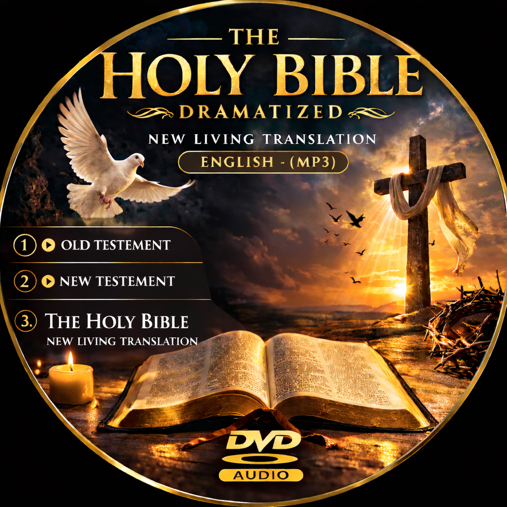 THE HOLY BIBLE - Dramatized - New Living Translation - English - (MP3) DVD