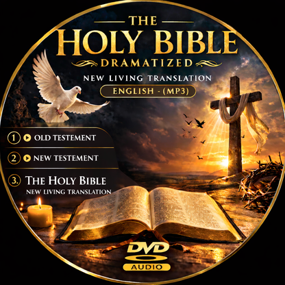 THE HOLY BIBLE - Dramatized - New Living Translation - English - (MP3) DVD