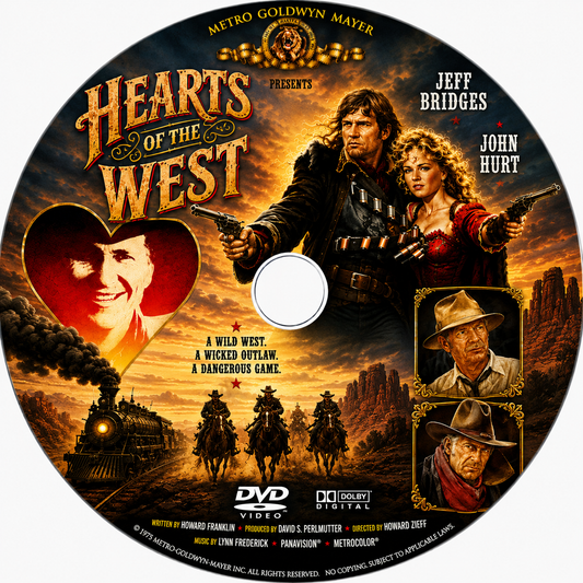 HEARTS OF THE WEST (1975) Jeff Bridges,Andy Griffith,Donald Pleasence,Blythe Danner,Alan Arkin - DVD ONLY NO CASE