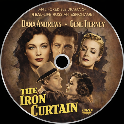 THE IRON CURTAIN (1948) Dmitri Shoakovich, Sergei Prokofiev, Alfred Newman  - PUBLIC DOMAIN DVD ONLY NO CASE