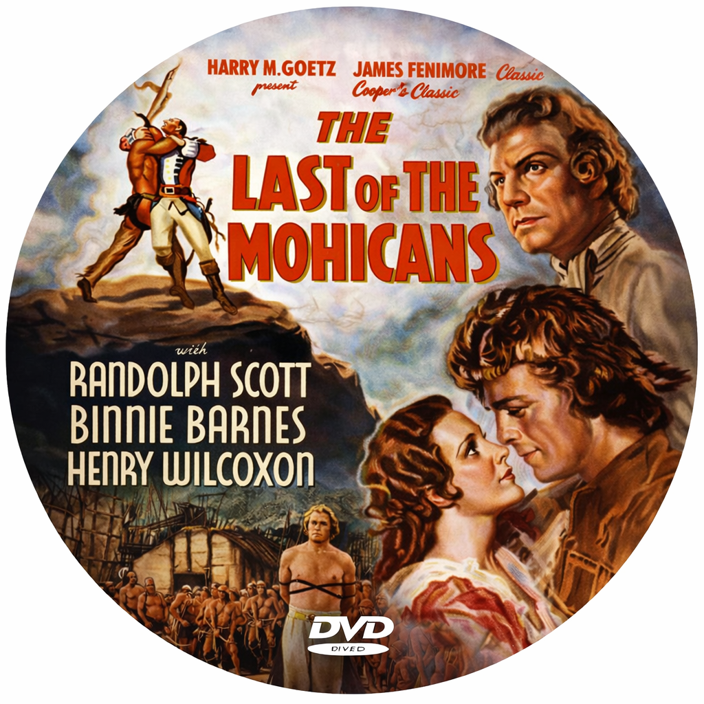 THE LAST OF THE MOHICANS (1936) Randolph Scott, Binnie Barnes  - Public Domain DVD NO CASE