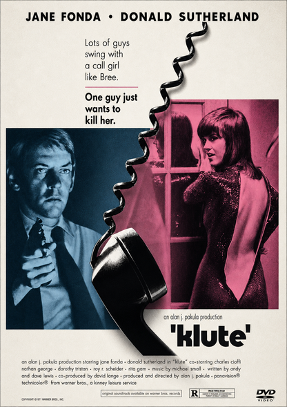 KLUTE (1971) Jane Fonda,Donald Sutherland,Charles Cioffi,Nathan George,Dorothy Tristan,Roy R. Scheider,Rita Gam - Public Domain Movie DVD NO CASE
