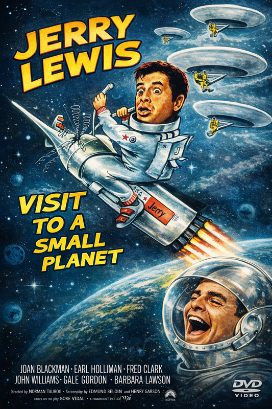 VISIT TO A SMALL PLANET  (1960) Jerry Lewis,Joan Blackman,Earl Holliman,Fred Clark - Public Domain DVD NO CASE