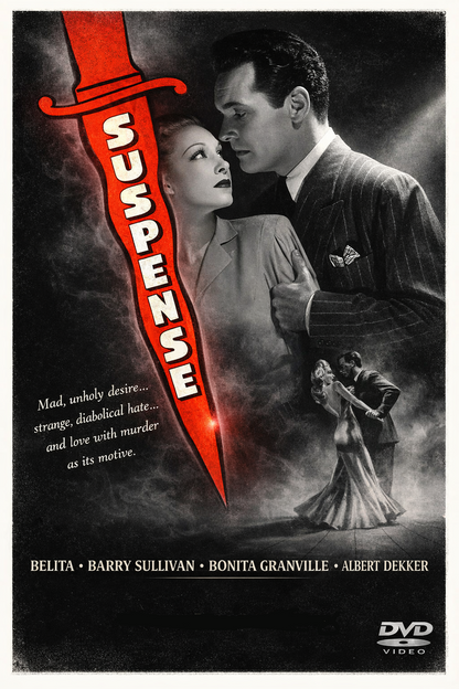 SUSPENSE (1946) Barry Sullivan,Belita,Bonita Granville,Albert Dekker,Eugene Pallette - Public Domain DVD NO CASE RARE S
