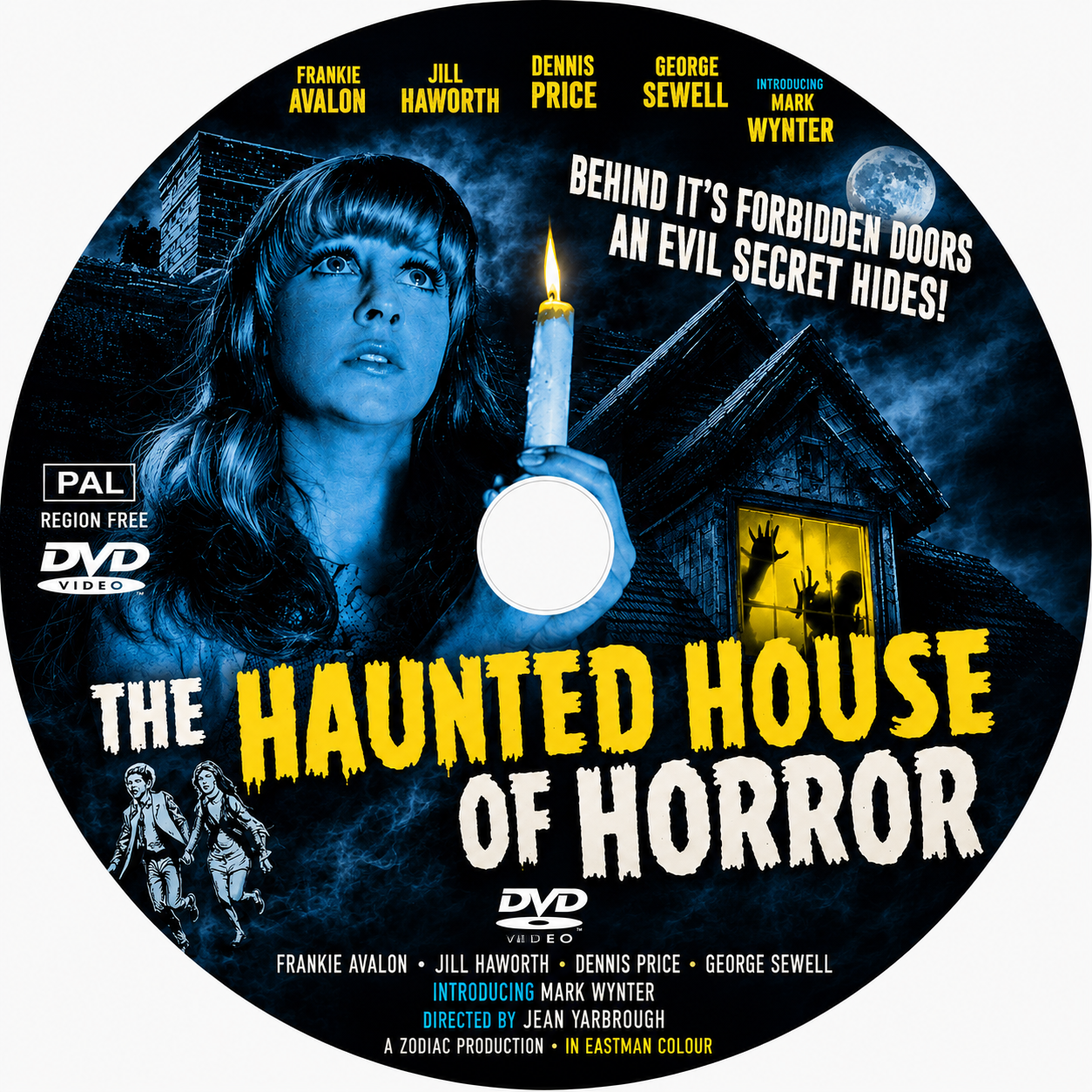 THE HAUNTED HOUSE OF HORROR  (1969) Frankie Avalon, Jill Haworth, Dennis Price - DVD, Public Domain DVD NO CASE
