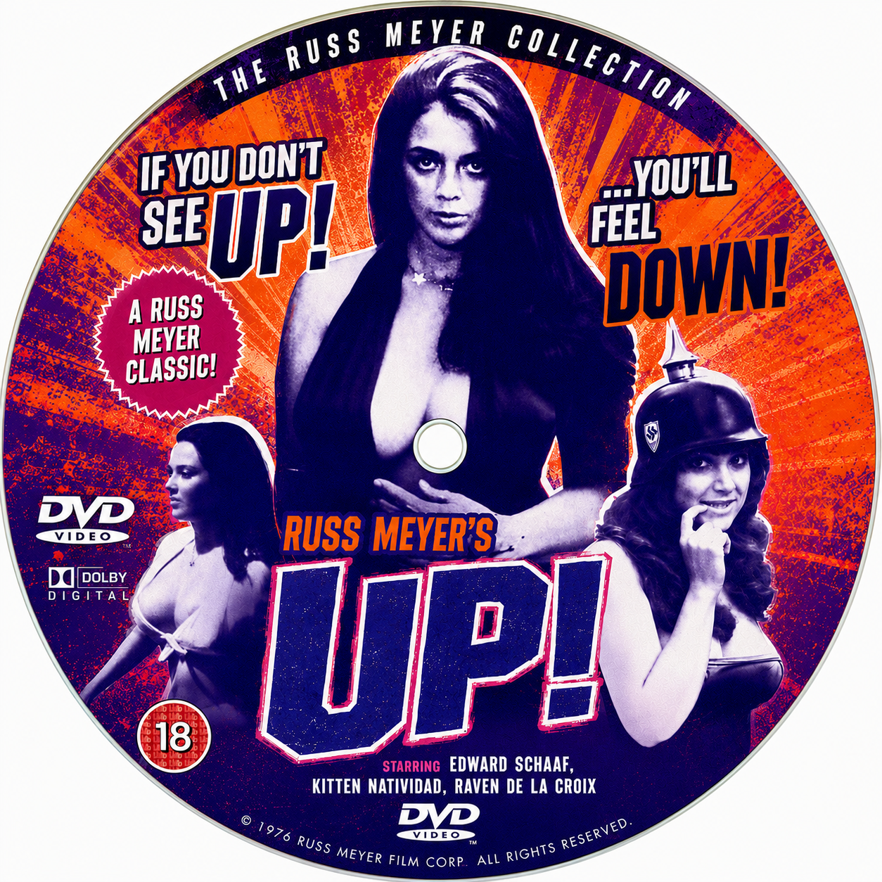 UP ! (1976) Raven De La Croix,Robert McLane,Kitten Natividad,Monty Bane - VERY RARE DELETED TITLE ! - Public Domain DVD NO CASE