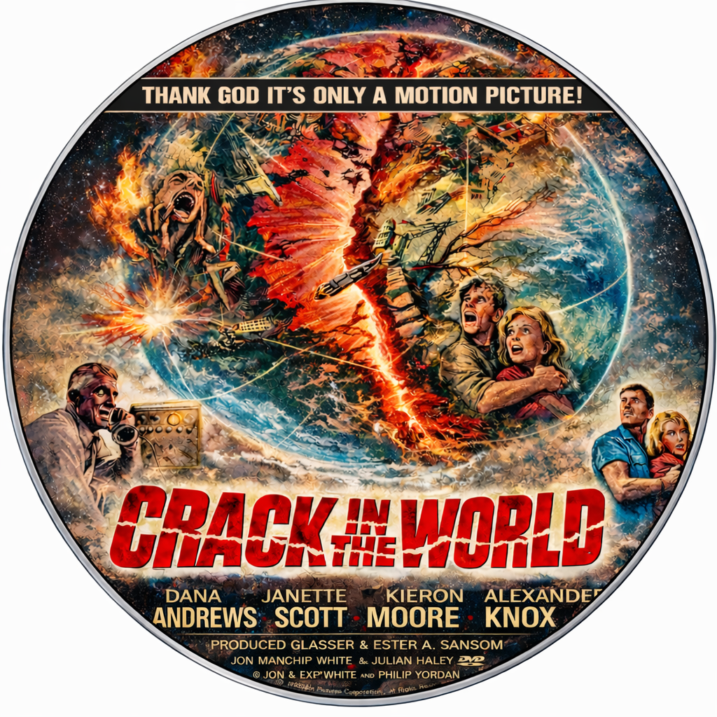 CRACK IN THE WORLD (1965) Alexander Knox - DVD-Public Domain DVD NO CASE