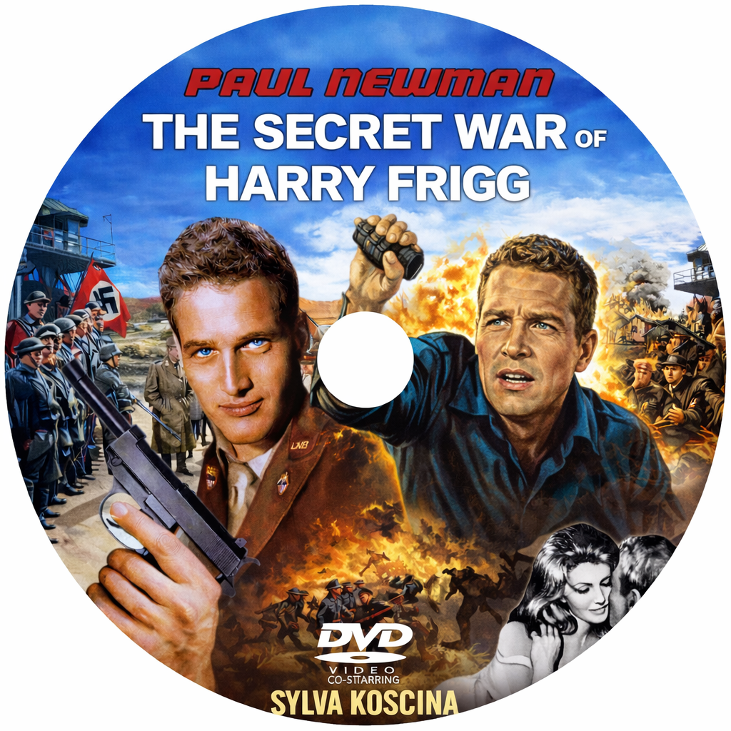 THE SECRET WAR OF HARRY FRIGG (1968) Paul Newman - Public Domain DVD NO CASE