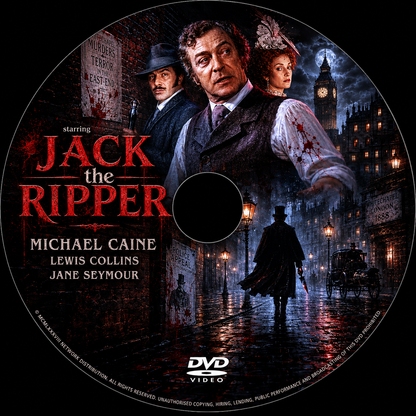 JACK THE RIPPER (1988) Michael Caine, Lewis Collins, Jane Seymour - VERY RARE DELETED TITLE ! - DVD NO CASE
