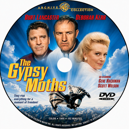 THE GYPSY MOTHS (1969) Burt Lancaster, Deborah Kerr, Gene Hackman, Scott Wilson, Bonnie Bedelia - DVD NO CASE