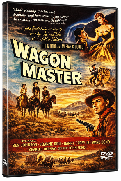 WAGON MASTER (1950) Ben Johnson,Joanne Dru,Harry Carey Jr.,Ward Bond - Public Domain DVD NO CASE RARE !