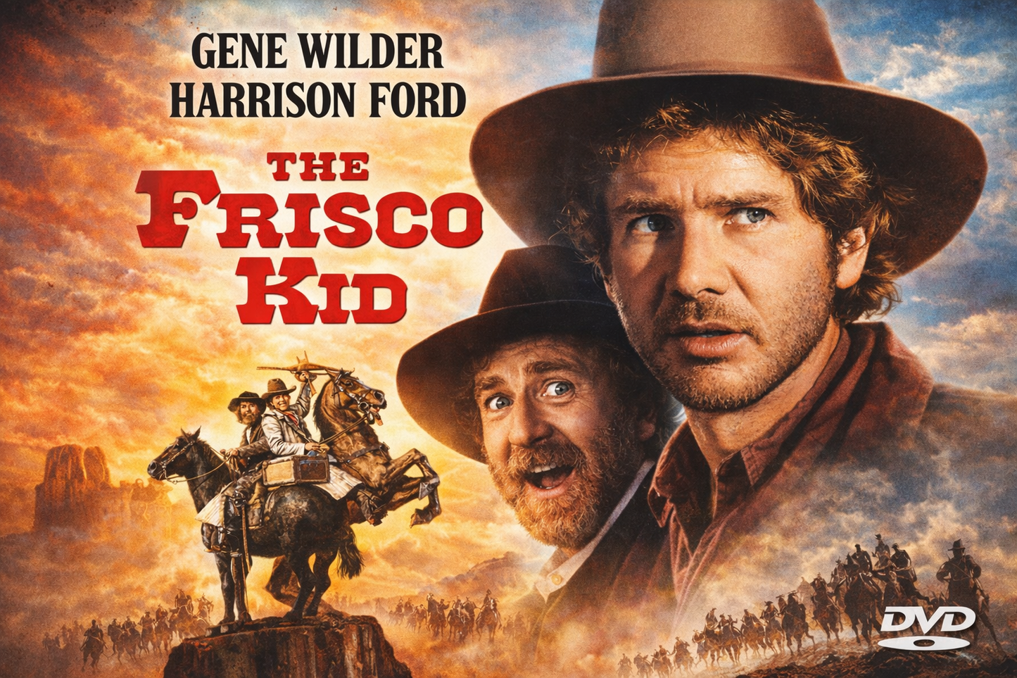 THE FRISCO KID (1979) Gene Wilder, Harrison Ford,George DiCenzo - Public Domain Movie Disc only Free Post DVD NO CASE
