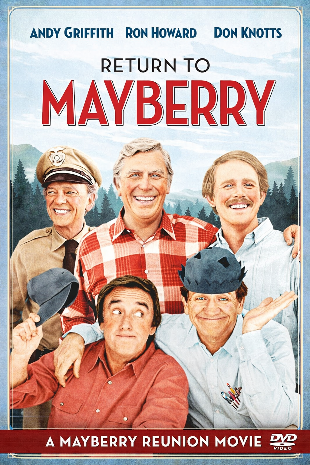 RETURN TO MAYBERRY (1986)  Andy Griffith ,Ron Howard ,Don Knotts ,Howard Morris ,Jim Nabors - Public Domain Movie DVD NO CASE