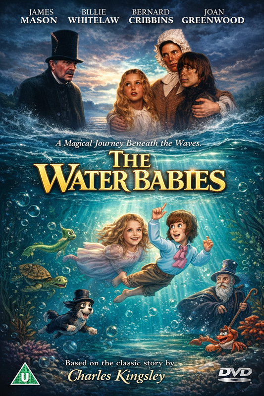 WATER BABIES (1978) James Mason,Billie Whitelaw,Bernard Cribbins,Joan Greenwood - Public Domain DVD NO CASE