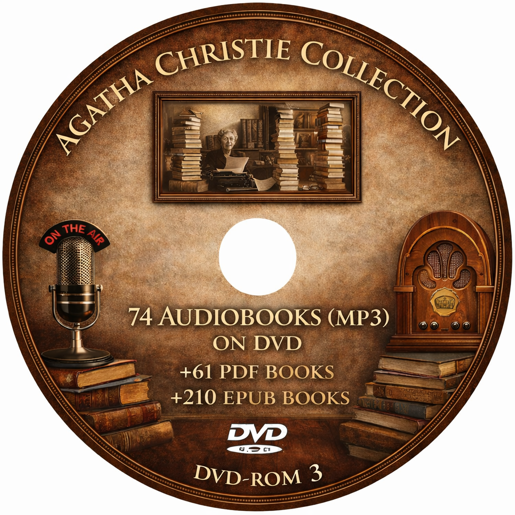 AGATHA CHRISTIE - 74 Radio Shows MP3 on DVD +61 PDF BOOKS +210 EPUB BOOKS