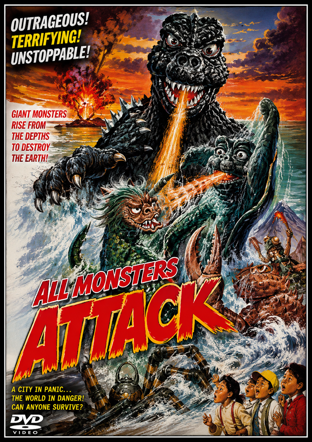 ALL MONSTERS ATTACK (1969) Starring - Tomonori Yazaki, Kenji Sahara, Hideyo Amamoto - PUBLIC DOMAIN DVD ONLY NO CASE
