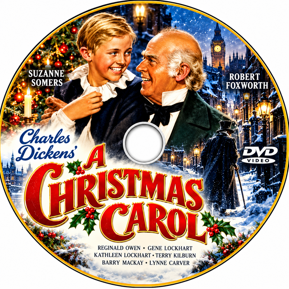 A CHRISTMAS CAROL (1938) REGINALD OWEN - DVD, Public Domain DVD NO CASE