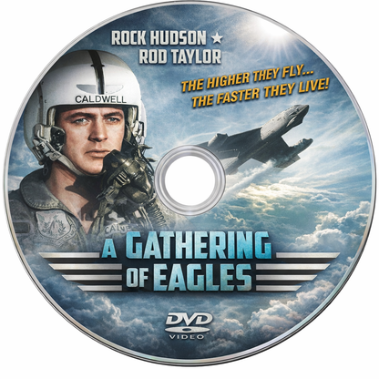 A GATHERING OF EAGLES (1963) Rock Hudson, Public Domain DVD NO CASE