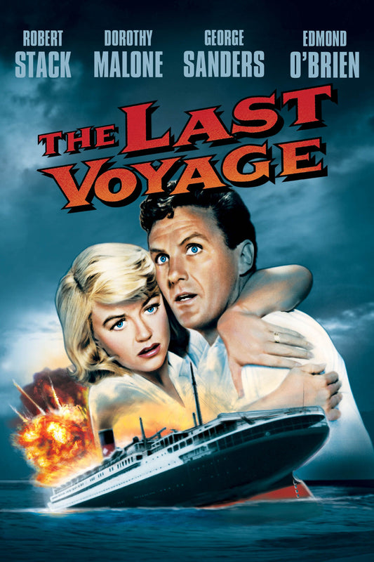 THE LAST VOYAGE (1960) Robert Stack, Dorothy Malone, Edmond O'brien, George Sanders, Woody Strode - Public Domain DVD NO CASE