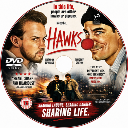 HAWKS (1988) Timothy Dalton PUBLIC DOMAIN DVD ONLY NO CASE