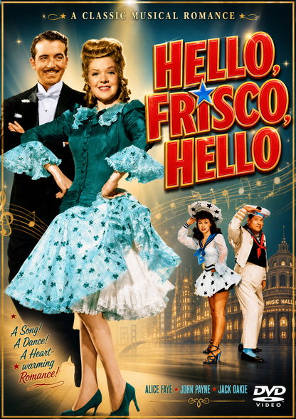 HELLO, FRISCO HELLO (1943) Alice Faye, John Payne, Lynn Bari and Jack Oakie - Public Domain Movie DVD NO CASE